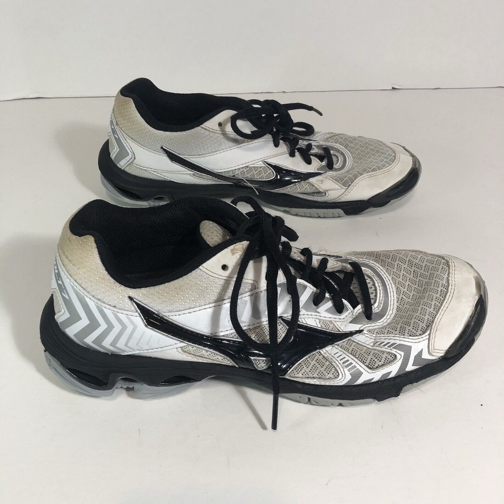 Mizuno Wave Supersonic Women's Size 8 Shoes White/Black Volleyball V1GC184008 - Picture 7 of 9